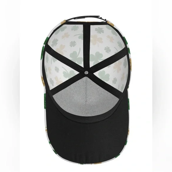 NWT Cute Green & Gold Shamrock Clover St Patrick's Day Hats Women Baseball - Picture 3 of 4